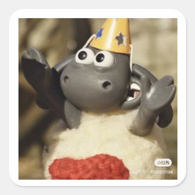 Shaun Square Sticker (Front)