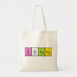 Shauna periodic table name tote bag