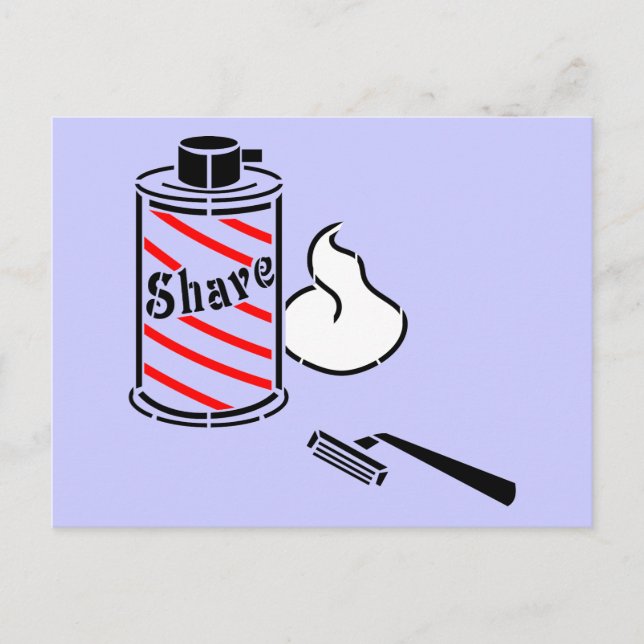 Shave Cream and Razor Postcard (Front)