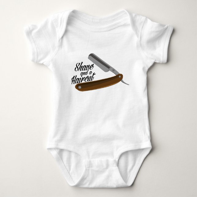 Shave Razor Baby Bodysuit (Front)