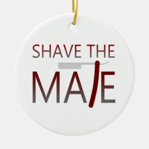 Shave The Mate Ceramic Tree Decoration