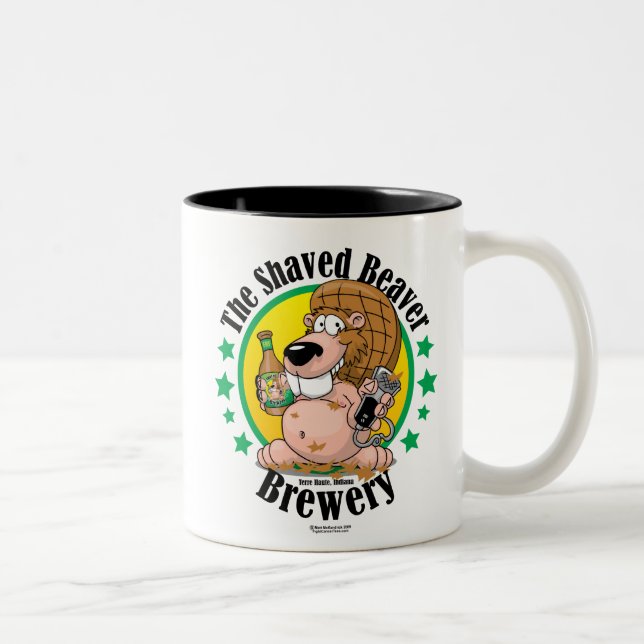 Shaved Beaver Brewery Two-Tone Coffee Mug (Right)