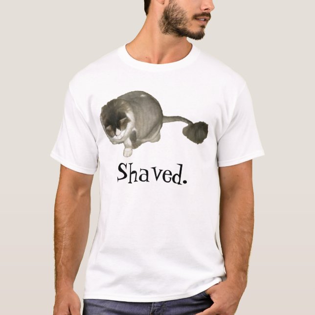 Shaved cat. T-Shirt (Front)