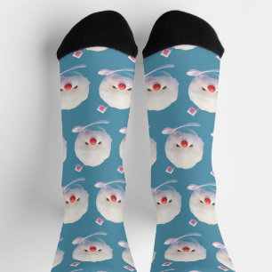 Shaved Ice Pup – Summer Bichon Pattern Socks