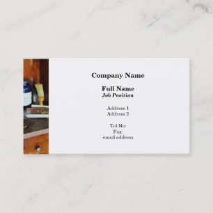 Shaving Brush and Box of Combs Business Card