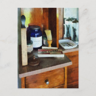 Shaving Brush and Box of Combs Postcard