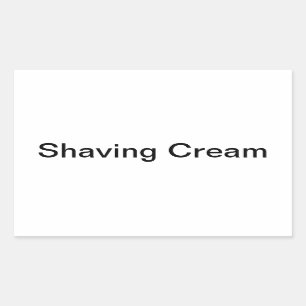 Shaving Cream Labels/ Rectangular Sticker