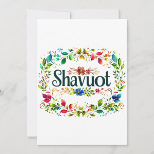 Shavuot - Colorful Shavuot Festival Celebration Invitation
