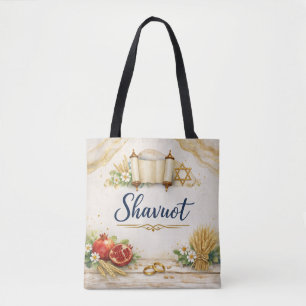 Shavuot Gift, Feast of Weeks, Jewish Holiday Tote Bag