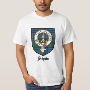 Shaw Clan Crest Badge Tartan T-Shirt