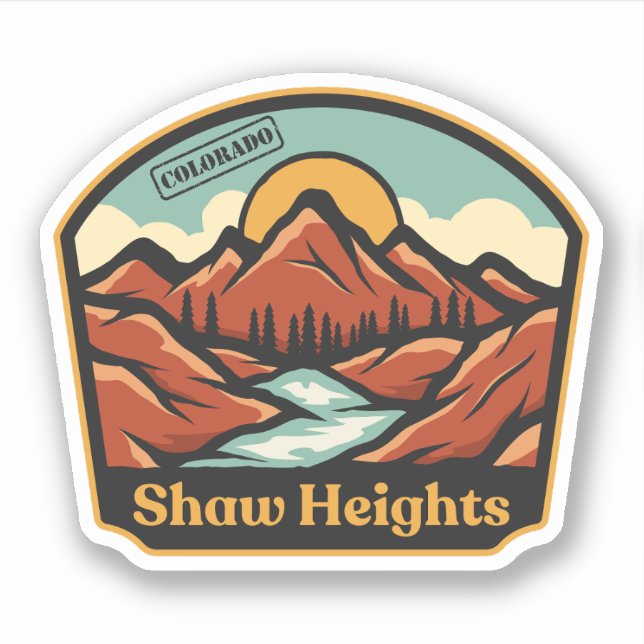 Shaw Heights, Colorado Sticker (Front)