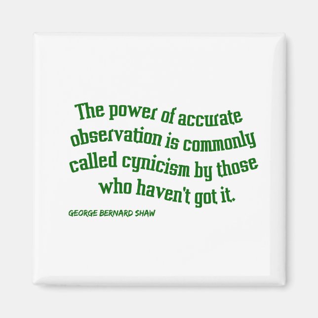 Shaw on Cynicism Magnet (Front)