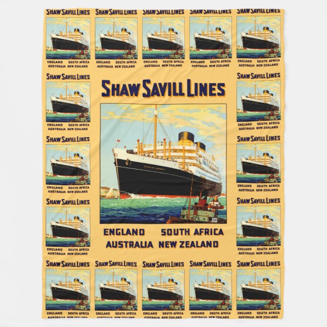 Shaw Savill Line Fleece Blanket (Front)