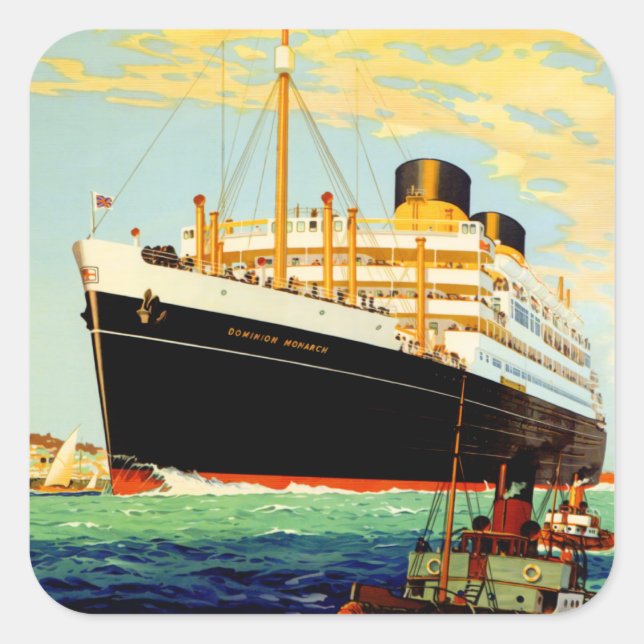 Shaw Savill Line Square Sticker (Front)