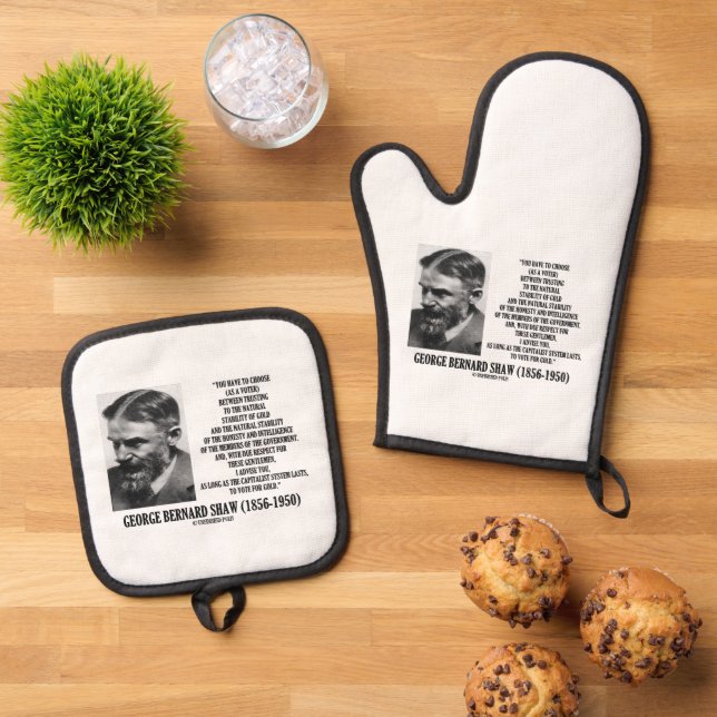 Shaw Stability Gold Honesty Members Government Qte Oven Mitt & Pot Holder Set (Top Down)