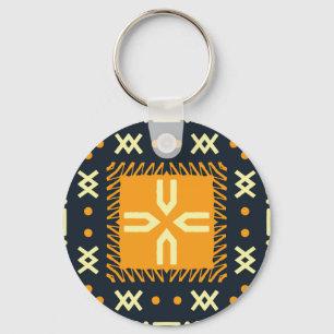 Shawl Design: Indian Batik Square. Key Ring