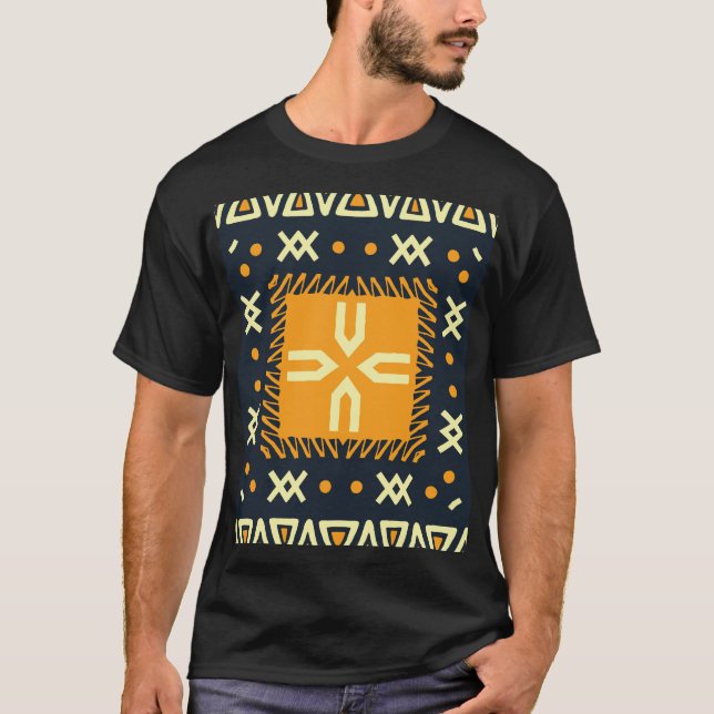 Shawl Design: Indian Batik Square. T-Shirt (Front)