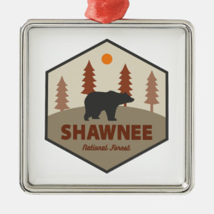 Shawnee National Forest Bear Metal Tree Decoration