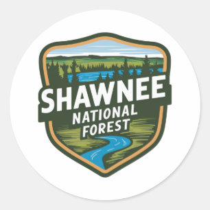 Shawnee National Forest Illinois Classic Round Sticker