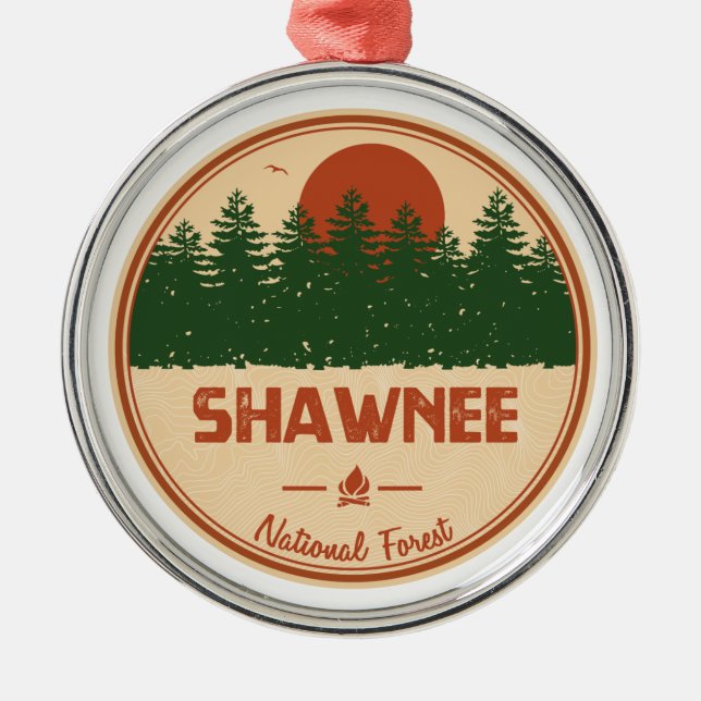 Shawnee National Forest Metal Tree Decoration (Front)