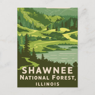 Shawnee National Forest Retro Travel Holiday Postcard