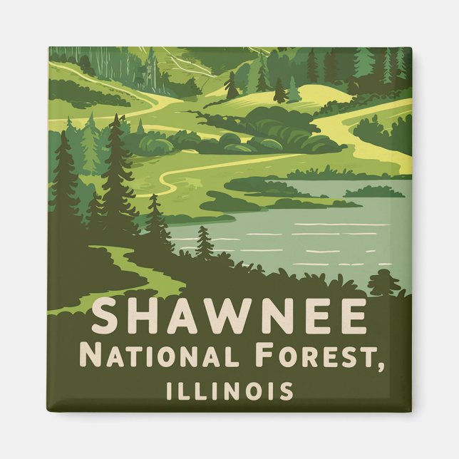 Shawnee National Forest Retro Travel  Magnet (Front)