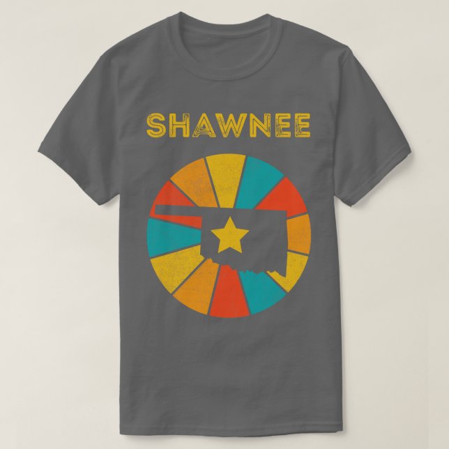 Shawnee Oklahoma Vintage Distressed Souvenir 1 T-Shirt (Design Front)