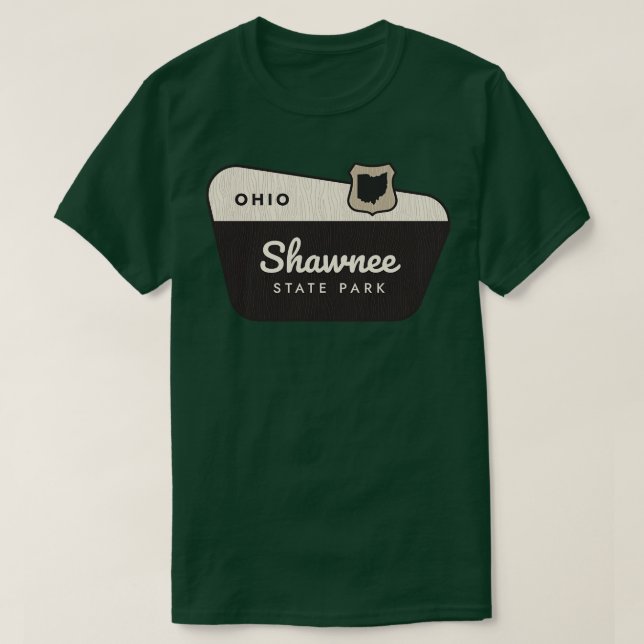 Shawnee State Park Ohio Welcome Sign T-Shirt (Design Front)
