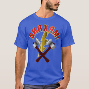 SHAXAM Double Throwing Axe and Lightning Bolt Clas T-Shirt