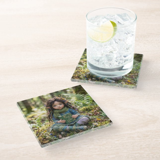 Shay Summer Elf Glass Coaster (Angled)