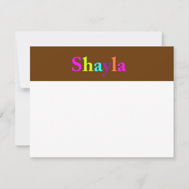 Shayla Thank You Metallic Note Card (Front)