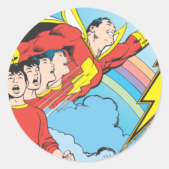 SHAZAM/Billy Batson Classic Round Sticker (Front)