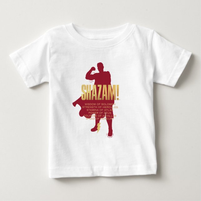 SHAZAM! Fury of the Gods | Flexing Silhouette Baby T-Shirt (Front)