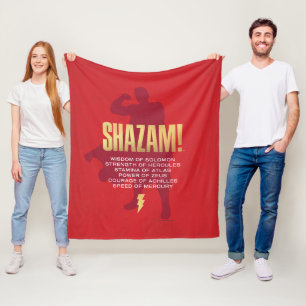 SHAZAM! Fury of the Gods   Flexing Silhouette Fleece Blanket