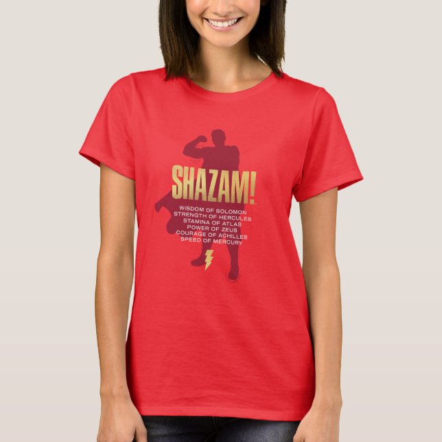 SHAZAM! Fury of the Gods | Flexing Silhouette T-Shirt (Front)