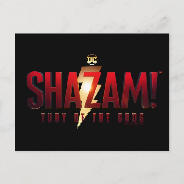 SHAZAM! Fury of the Gods | Fury of the Gods Logo Postcard (Front)
