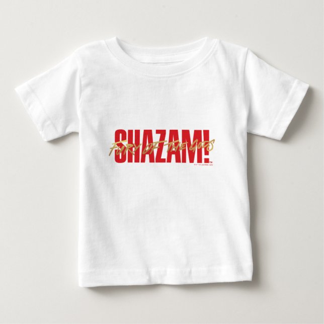 SHAZAM! Fury of the Gods | Golden Marker Logo Baby T-Shirt (Front)