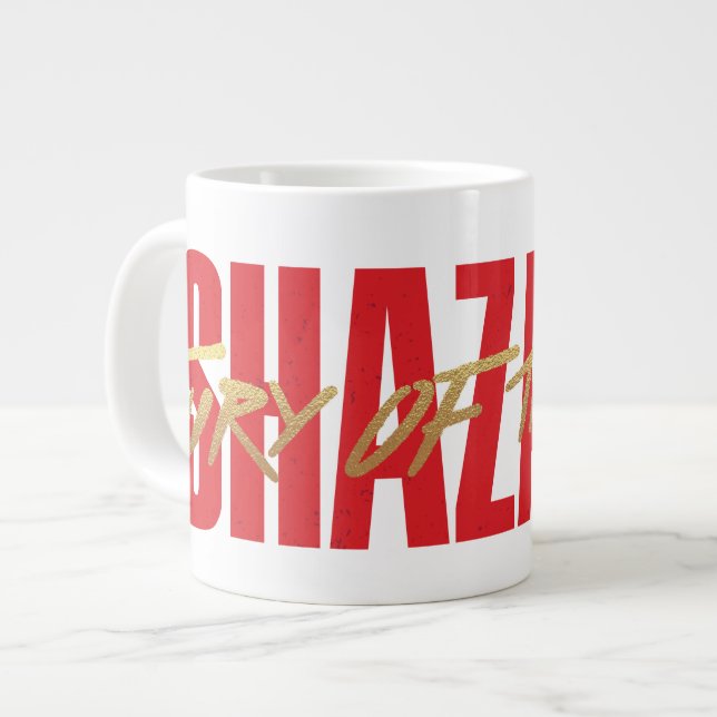 SHAZAM! Fury of the Gods | Golden Marker Logo Large Coffee Mug (Front Left)