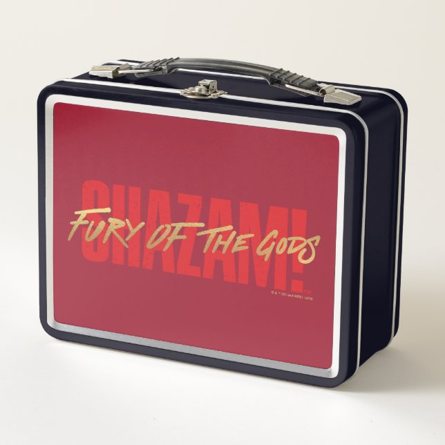 SHAZAM! Fury of the Gods | Golden Marker Logo Metal Lunch Box (Front)