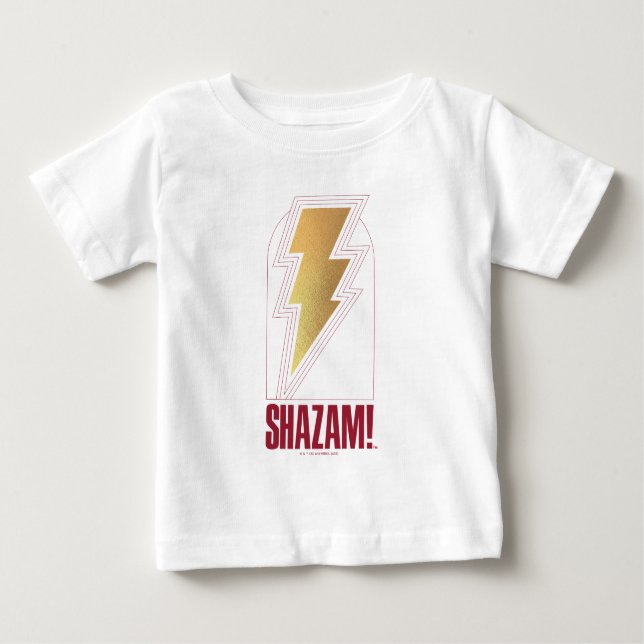 SHAZAM! Fury of the Gods | Lightning Bolt Badge Baby T-Shirt (Front)