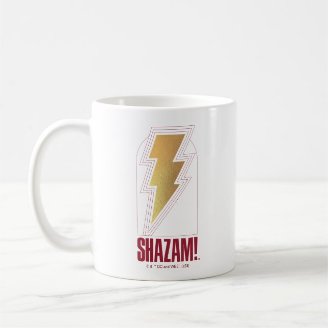 SHAZAM! Fury of the Gods | Lightning Bolt Badge Coffee Mug (Left)