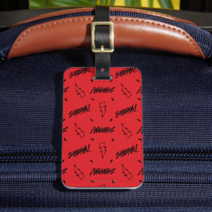 SHAZAM! Fury of the Gods Marker Doodle Pattern Luggage Tag
