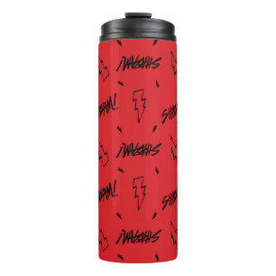 SHAZAM! Fury of the Gods   Marker Doodle Pattern Thermal Tumbler