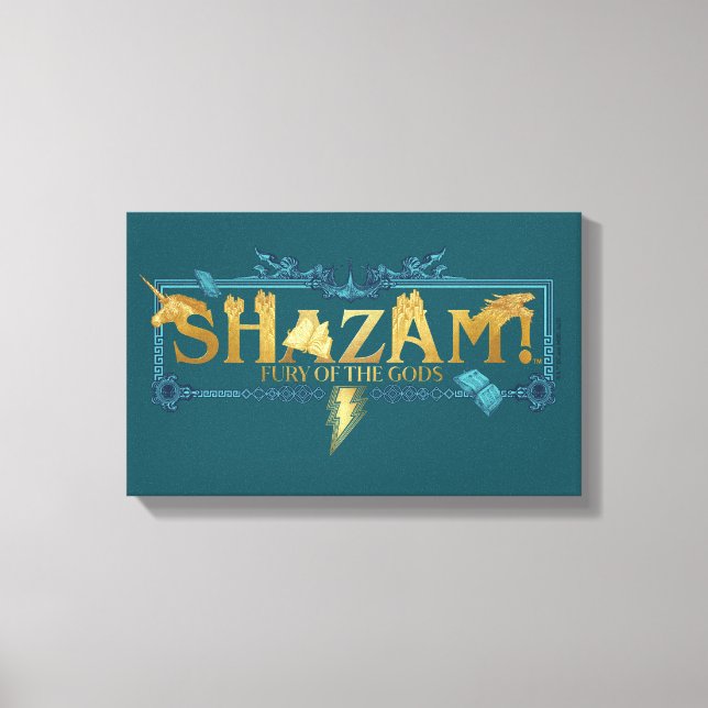 SHAZAM! Fury of the Gods | Mythical Logo Canvas Print (Front)