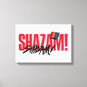 SHAZAM! Fury of the Gods Rainbow Bolts Logo Canvas Print