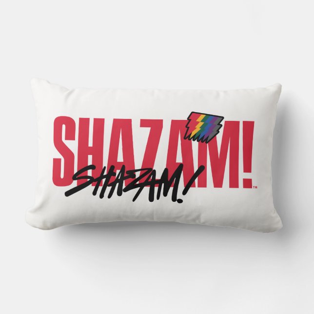 SHAZAM! Fury of the Gods | Rainbow Bolts Logo Lumbar Cushion (Front)