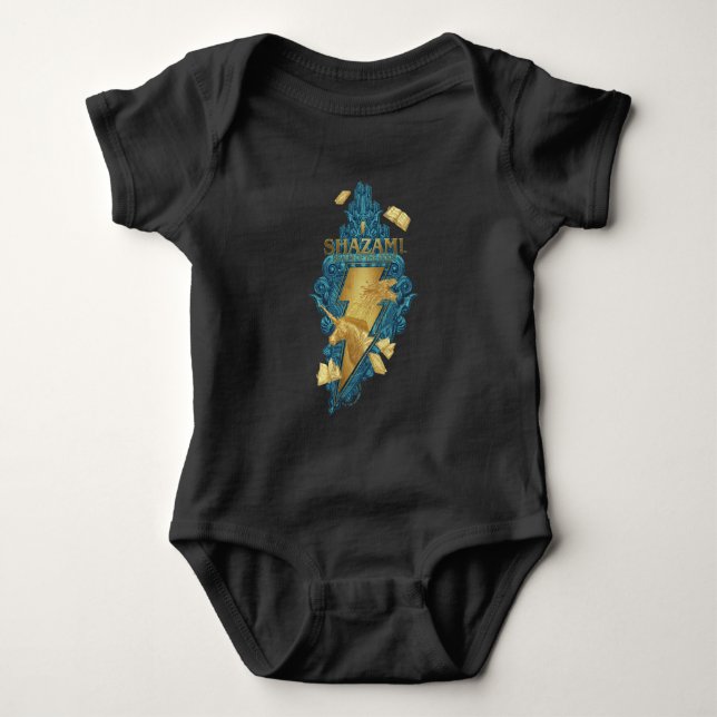 SHAZAM! Fury of the Gods | Realm of the Gods Logo Baby Bodysuit (Front)
