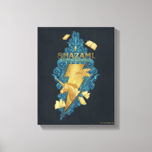 SHAZAM! Fury of the Gods   Realm of the Gods Logo Canvas Print