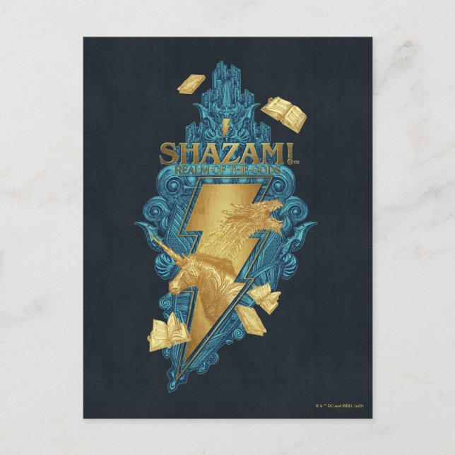 SHAZAM! Fury of the Gods | Realm of the Gods Logo Postcard (Front)