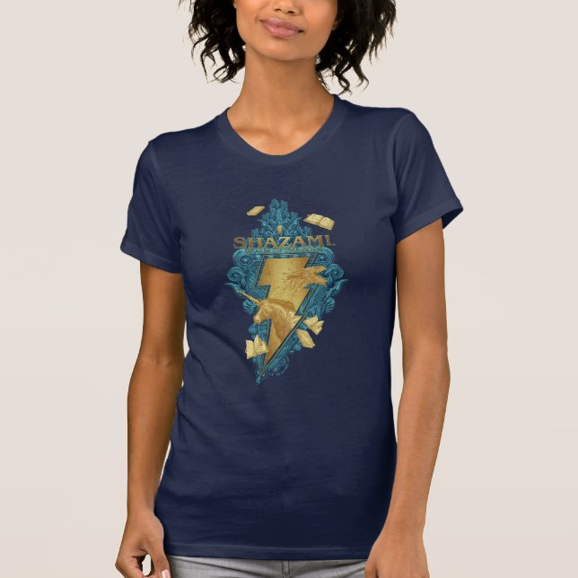 SHAZAM! Fury of the Gods | Realm of the Gods Logo T-Shirt (Front)